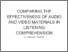 [thumbnail of Comparing The Effectiveness Of Audio And Video Materials In Listening Comprehension.]