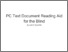 [thumbnail of PC Text Document Reading Aid for the Blind]