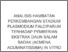 [thumbnail of Analisis Hambatan Perkembangan Stadium Plasmodium Falciparum Terhadap Pemberian Ekstrak Daun Salam Badak (Acmena Acuminatissima) In Vitro]