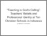 [thumbnail of “Teaching is God’s Calling”:  Teachers’ Beliefs and Professional Identity at Ten Christian Schools in Indonesia]